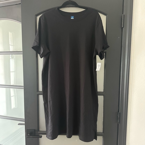 black t shirt dress old navy Maggie Merino Wool Swing Dress